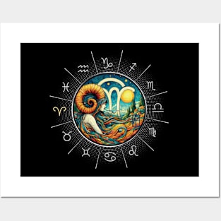 ZODIAC Aries - Astrological ARIRS - ARIRS - ZODIAC sign - Van Gogh style - 8 Posters and Art